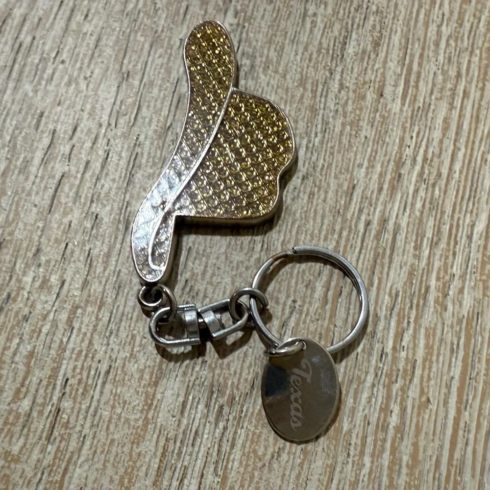 Gold Cowboy Hat Keychain